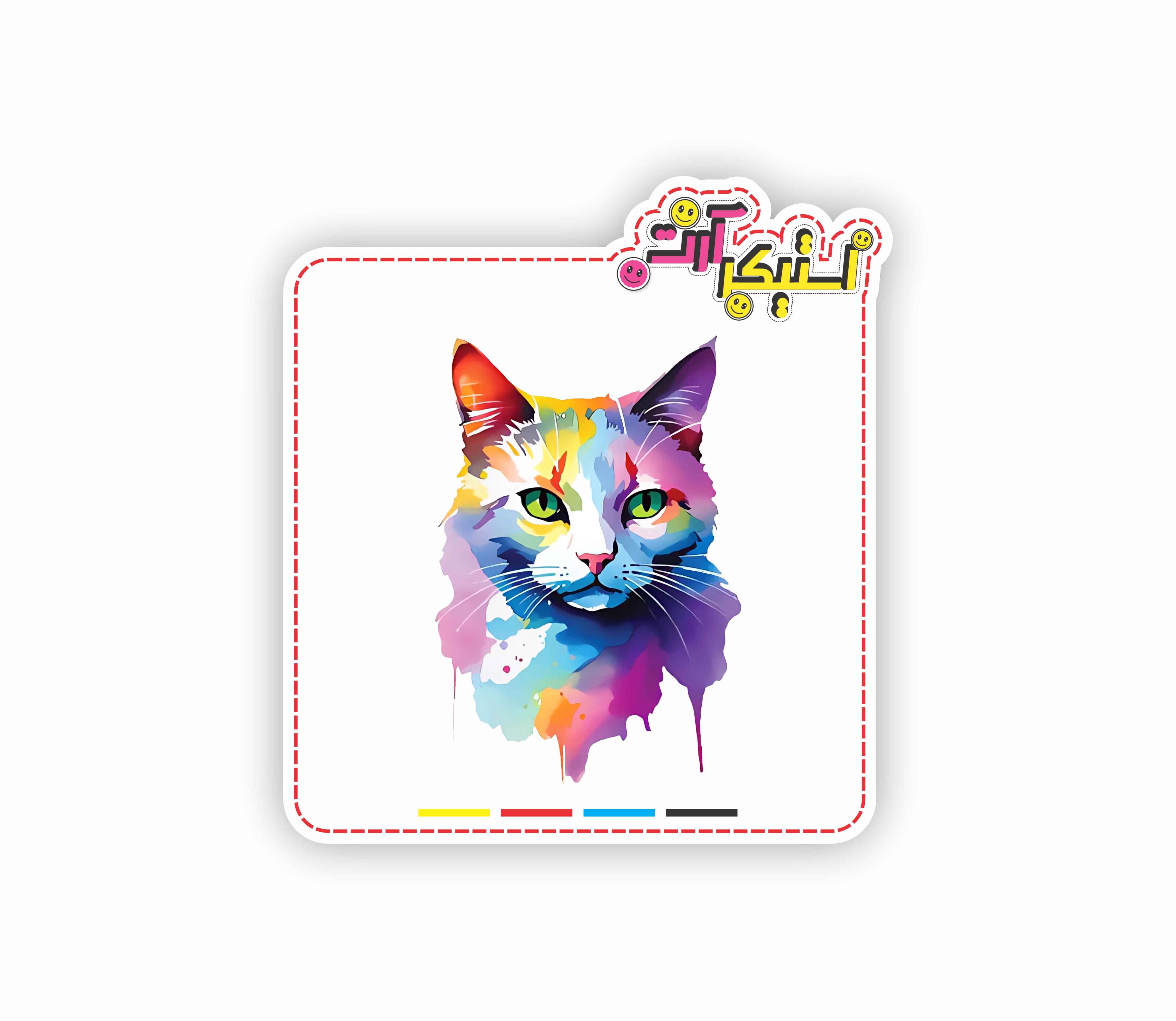 استیکر تکی گربه طرح فانتزی