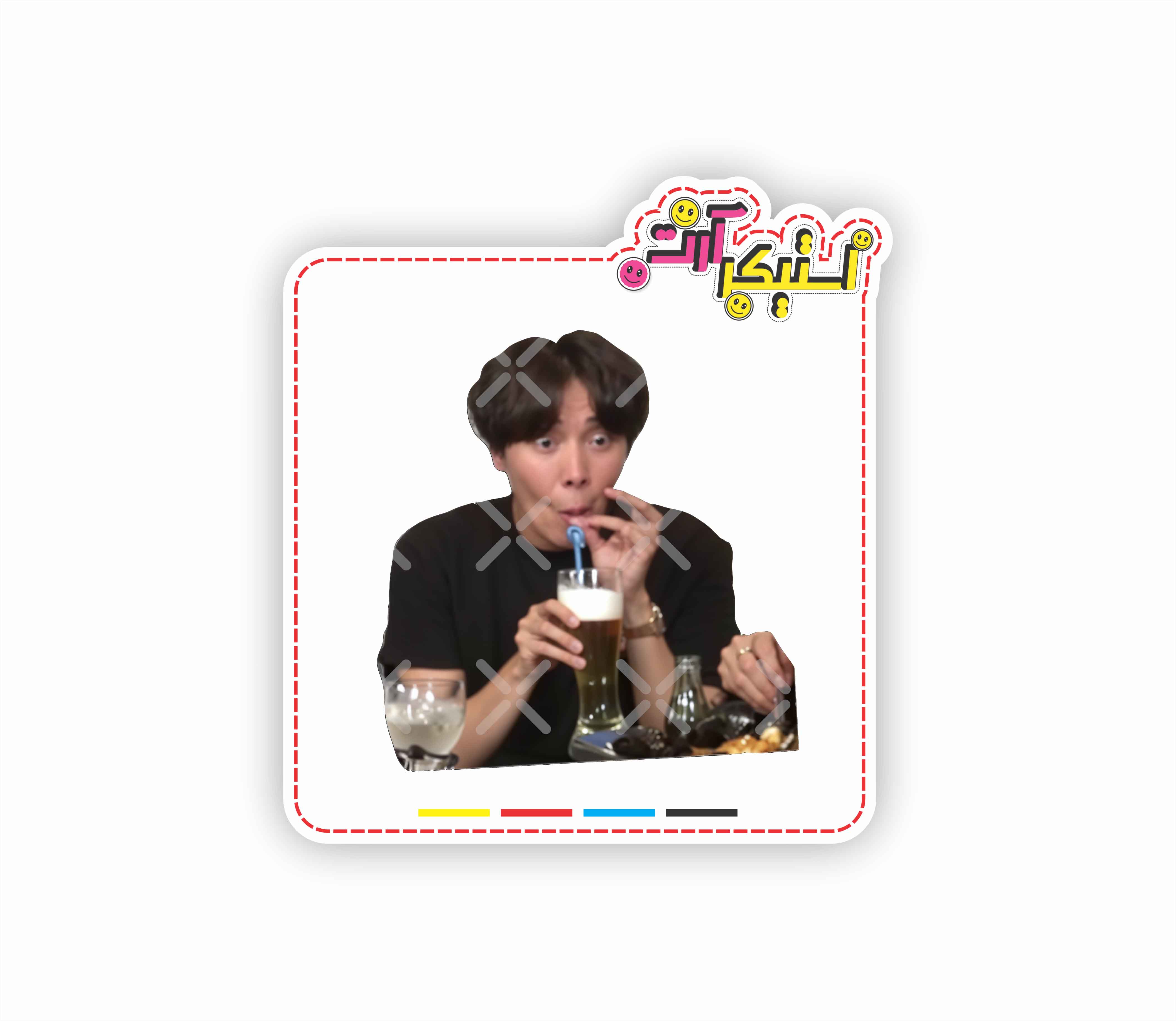 استیکر تکی ری‌اکشن BTS