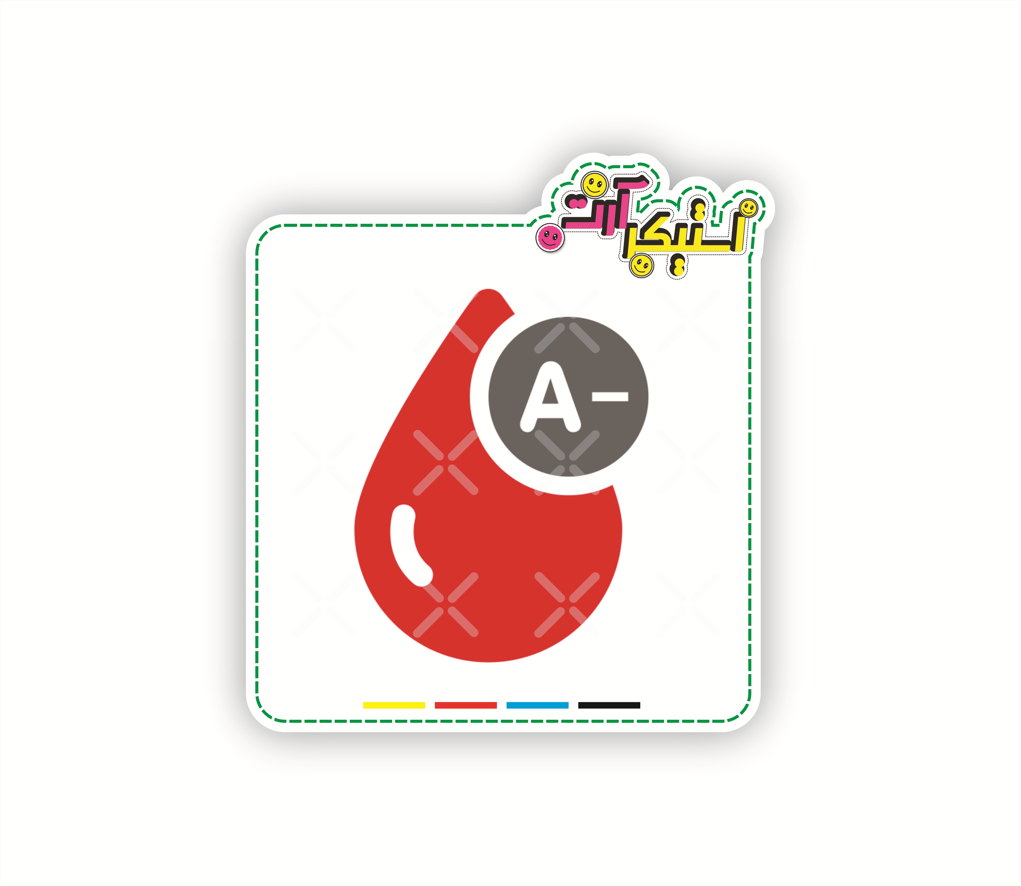 استیکر تکی گروه خونی A-