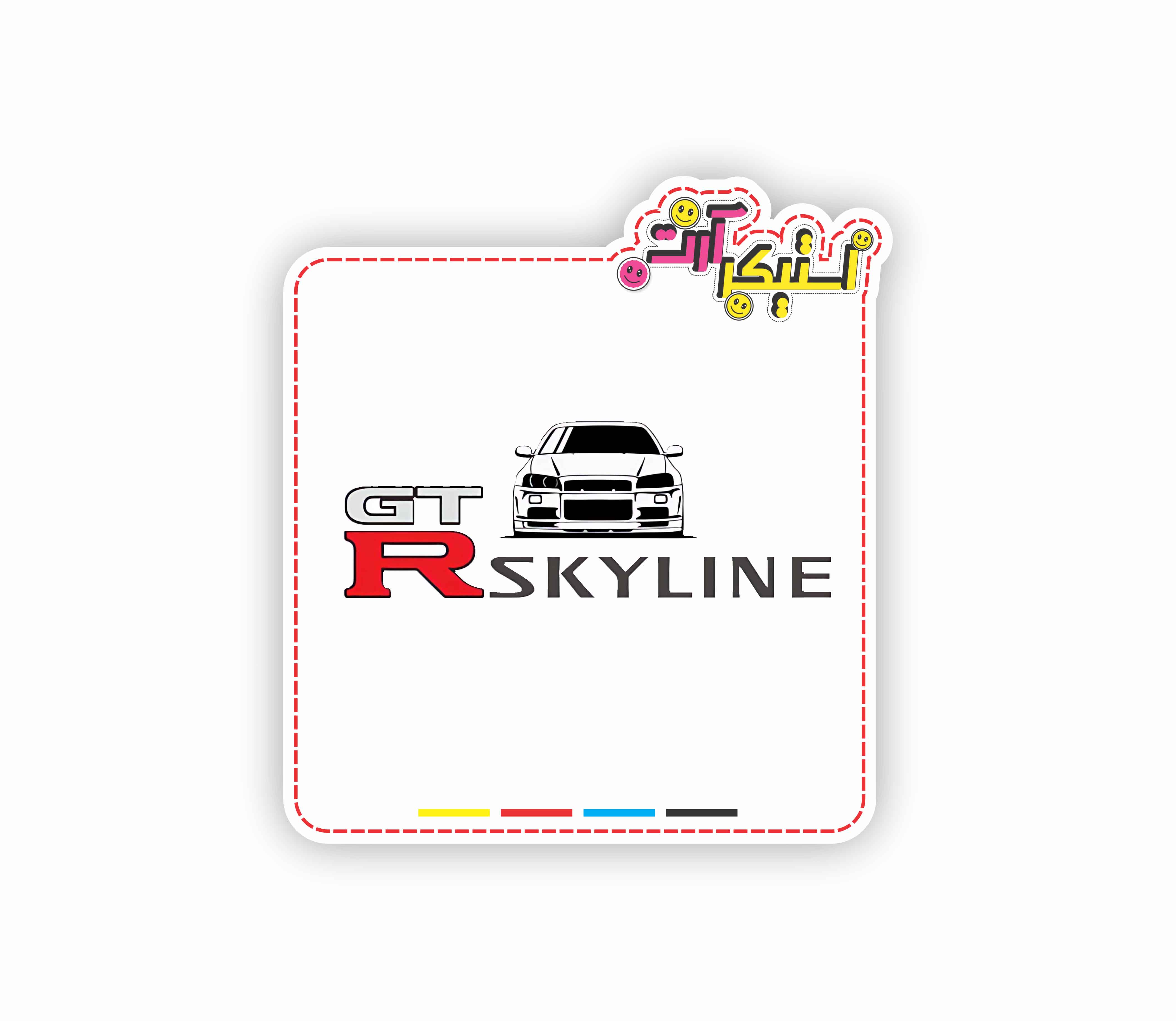 استیکر تکی نیسان اسکای‌لاین GT-R R34 | برچسب خودرو JDM ضدآب